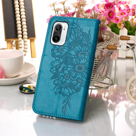 Case Poco F3 / Xiaomi Mi 11i 5G Vlinder ontwerp met riem