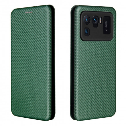 Flip Cover Xiaomi Mi 11 Ultra Koolstofvezel met Ring Steun