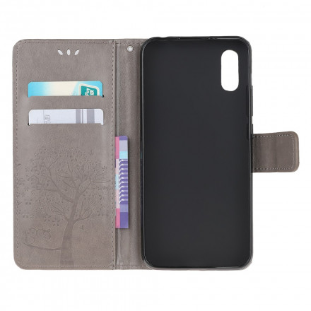 Samsung Galaxy XCover 5 Boom en Uil Koord Hoesje Samsung Galaxy XCover 5 Boom en Uil Koord Hoesje
