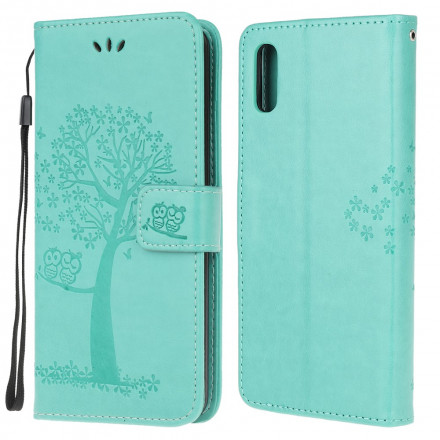 Samsung Galaxy XCover 5 Boom en Uil Koord Hoesje Samsung Galaxy XCover 5 Boom en Uil Koord Hoesje