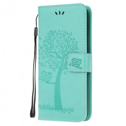 Samsung Galaxy XCover 5 Boom en Uil Koord Hoesje Samsung Galaxy XCover 5 Boom en Uil Koord Hoesje