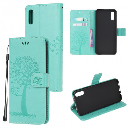 Samsung Galaxy XCover 5 Boom en Uil Koord Hoesje Samsung Galaxy XCover 5 Boom en Uil Koord Hoesje