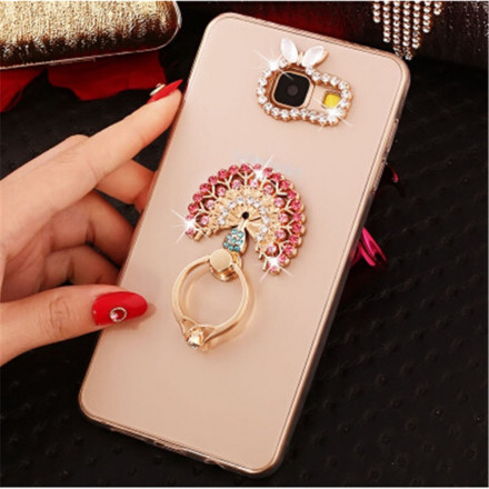 Paarse Diamanten Ring Houder Smart Phone