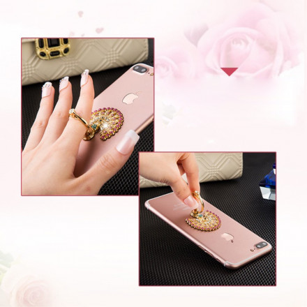 Paarse Diamanten Ring Houder Smart Phone