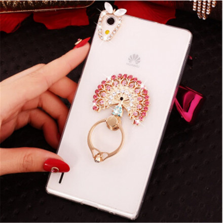 Paarse Diamanten Ring Houder Smart Phone