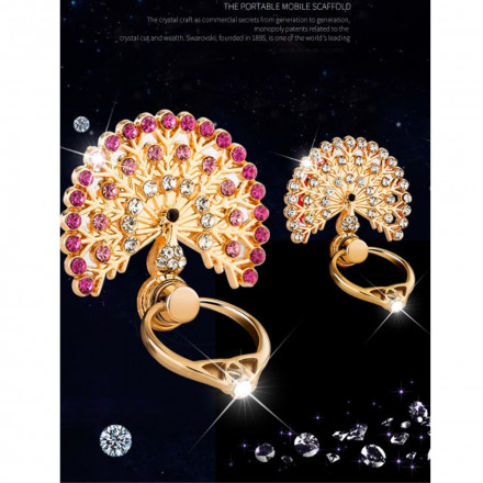 Paarse Diamanten Ring Houder Smart Phone