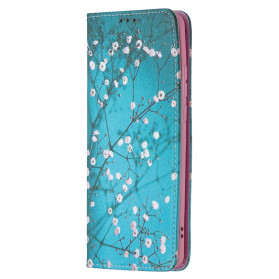 Flip Cover Huawei P50 Pro Gebloemde Takken