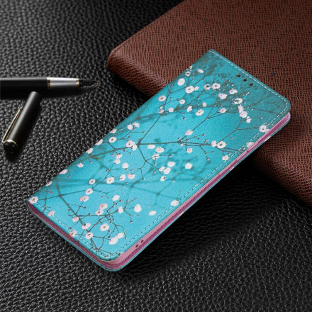 Flip Cover Huawei P50 Pro Gebloemde Takken