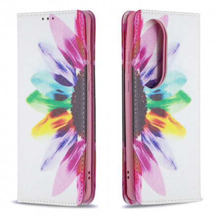Flip cover Huawei P50 Pro aquarel bloem