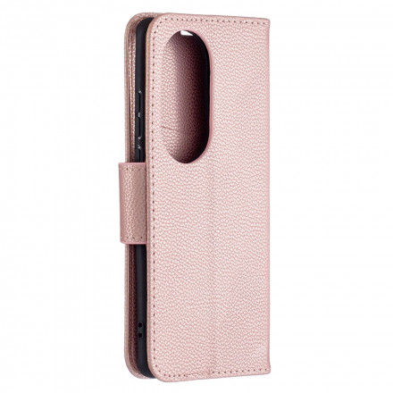 Huawei P50 Pro Case Litchi Schuine Flap