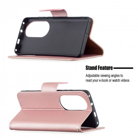 Huawei P50 Pro Case Litchi Schuine Flap