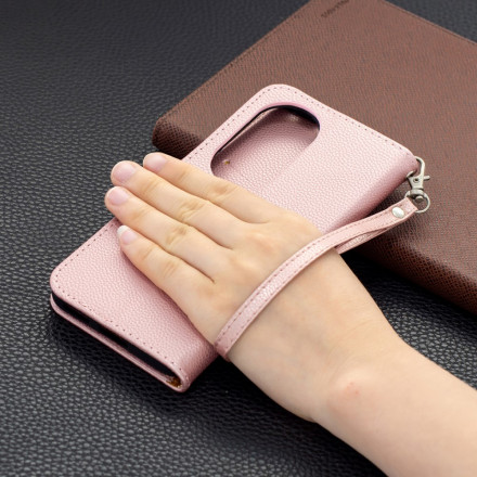 Huawei P50 Pro Case Litchi Schuine Flap