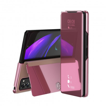 Bekijk Cover Samsung Galaxy Z Fold2 Multi-Functionele Spiegel Effect