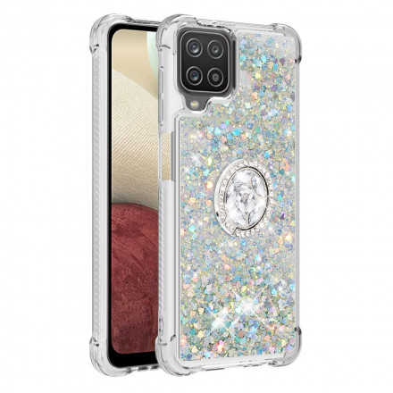 Samsung Galaxy A12 / M12 Glitter hoesje met standaard ring