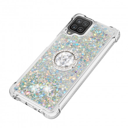 Samsung Galaxy A12 / M12 Glitter hoesje met standaard ring