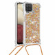 Samsung Galaxy A12 / M12 Glitter Hoesje met sleutelkoord