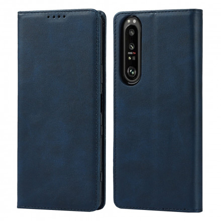 Flip cover Sony Xperia 1 III Echt Leer Klassiek