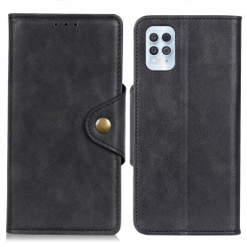 Moto G100 Kunstlederen Knop Hoesje