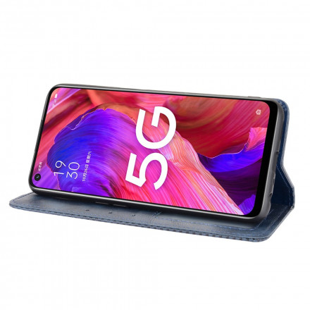 Flip Cover Oppo A54 5G / A74 5G Leder Effect Vintage Styling