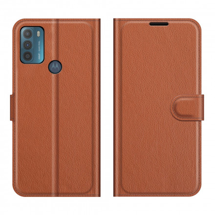 Moto G50 Cover Klassiek Lychee Effect