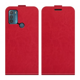 Moto G50 Leder Effect Hoesje Verticale Klep
