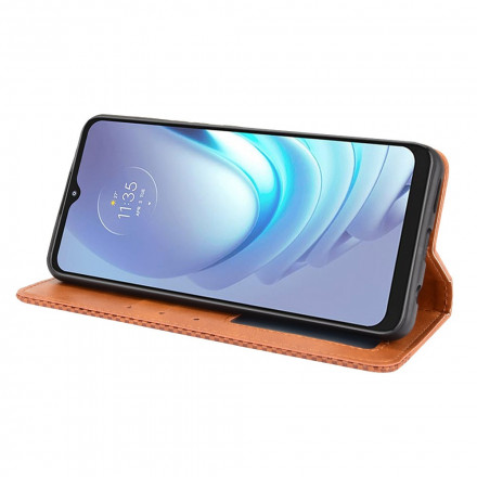 Vintage leer effect Moto G50 Flip Cover