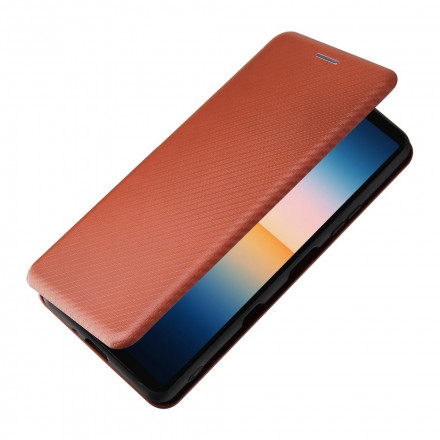 Flip Cover Sony Xperia 10 III Silicone Koolstofkleurig