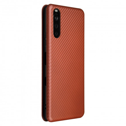 Flip Cover Sony Xperia 10 III Silicone Koolstofkleurig