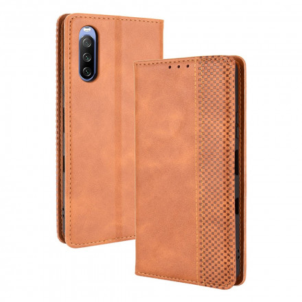 Sony Xperia 10 III Lederen Effect Flip Cover
