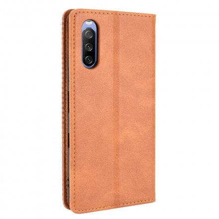 Sony Xperia 10 III Lederen Effect Flip Cover