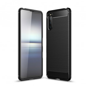 Sony Xperia 10 III geborsteld koolstofvezel hoesje