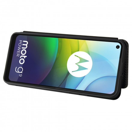 Moto G9 Power Silicone Carbon Flip Cover