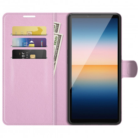 Sony Xperia 10 III Kunstlederen Klassieke Hoesje