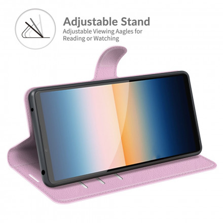 Sony Xperia 10 III Kunstlederen Klassieke Hoesje