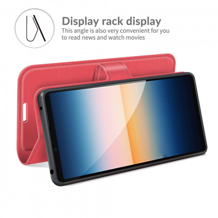 Sony Xperia 10 III Kunstlederen Klassieke Hoesje