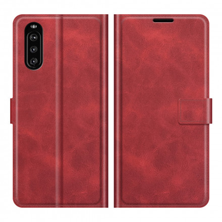 Sony Xperia 10 III Slim Lederen Effect Hoesje