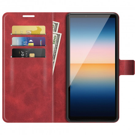 Sony Xperia 10 III Slim Lederen Effect Hoesje