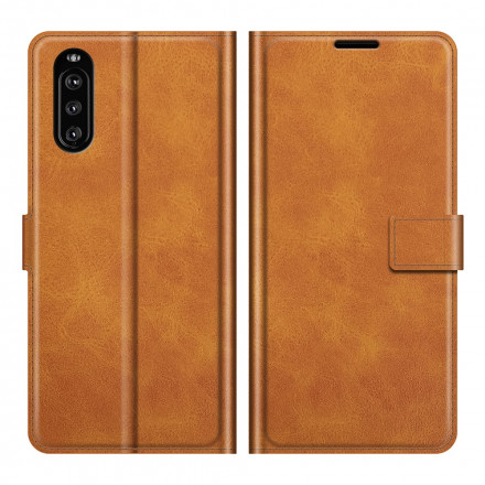 Sony Xperia 10 III Slim Lederen Effect Hoesje