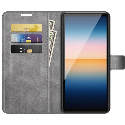Sony Xperia 10 III Slim Lederen Effect Hoesje Sony Xperia 10 III Slim Lederen Effect Hoesje