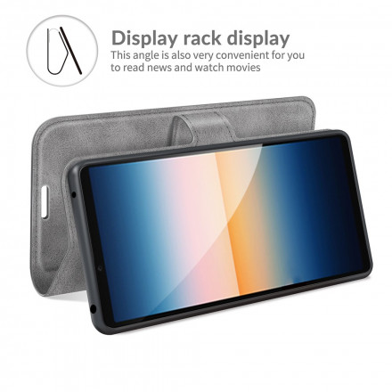 Sony Xperia 10 III Slim Lederen Effect Hoesje Sony Xperia 10 III Slim Lederen Effect Hoesje