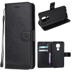 Moto G9 Play Vlinders en Bloemen Koord Hoesje