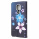 Moto G9 Play Hoesje Maanbloemen met riem