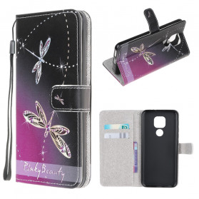 Moto G9 Play Hoesje Dragonfly met riem