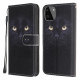 Samsung Galaxy A22 5G zwart Cat Eye hoesje met riem