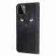 Samsung Galaxy A22 5G Zwart Kattenoog Hoesje met Koord