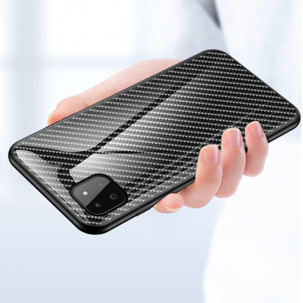 Samsung Galaxy A22 5G Carbon Fiber gehard glas case