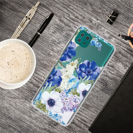 Samsung Galaxy A22 5G helder aquarel bloem case