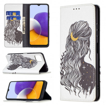 Flip Cover Samsung Galaxy A22 5G Mooi Haar