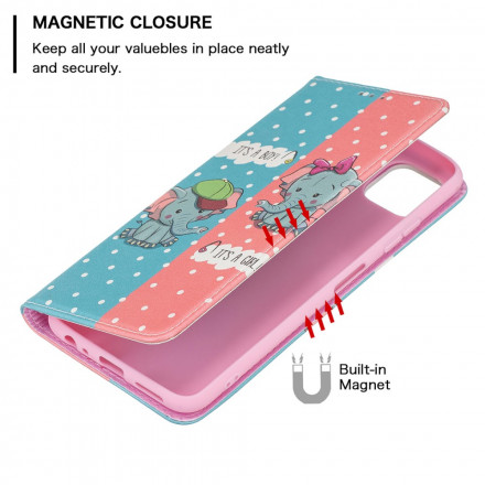 Flip Cover Samsung Galaxy A22 5G Baby Olifantjes