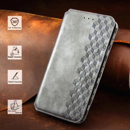 Flip cover Samsung Galaxy A22 4G leer effect diamant structuur